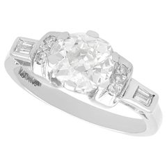 Vintage 1.26Ct Diamond and Platinum Solitaire Ring Circa 1930