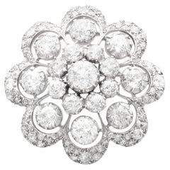 Antike Brosche aus 9k Gelbgold mit 12,76 Karat Diamanten, um 1890