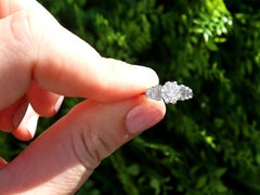 1.28 Carat Diamond and Platinum Solitaire Engagement Ring Art Deco, circa 1935