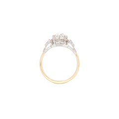 Antique 1.29ct Old Mine Cut Diamond 18 Carat Gold and Platinum Engagement Ring