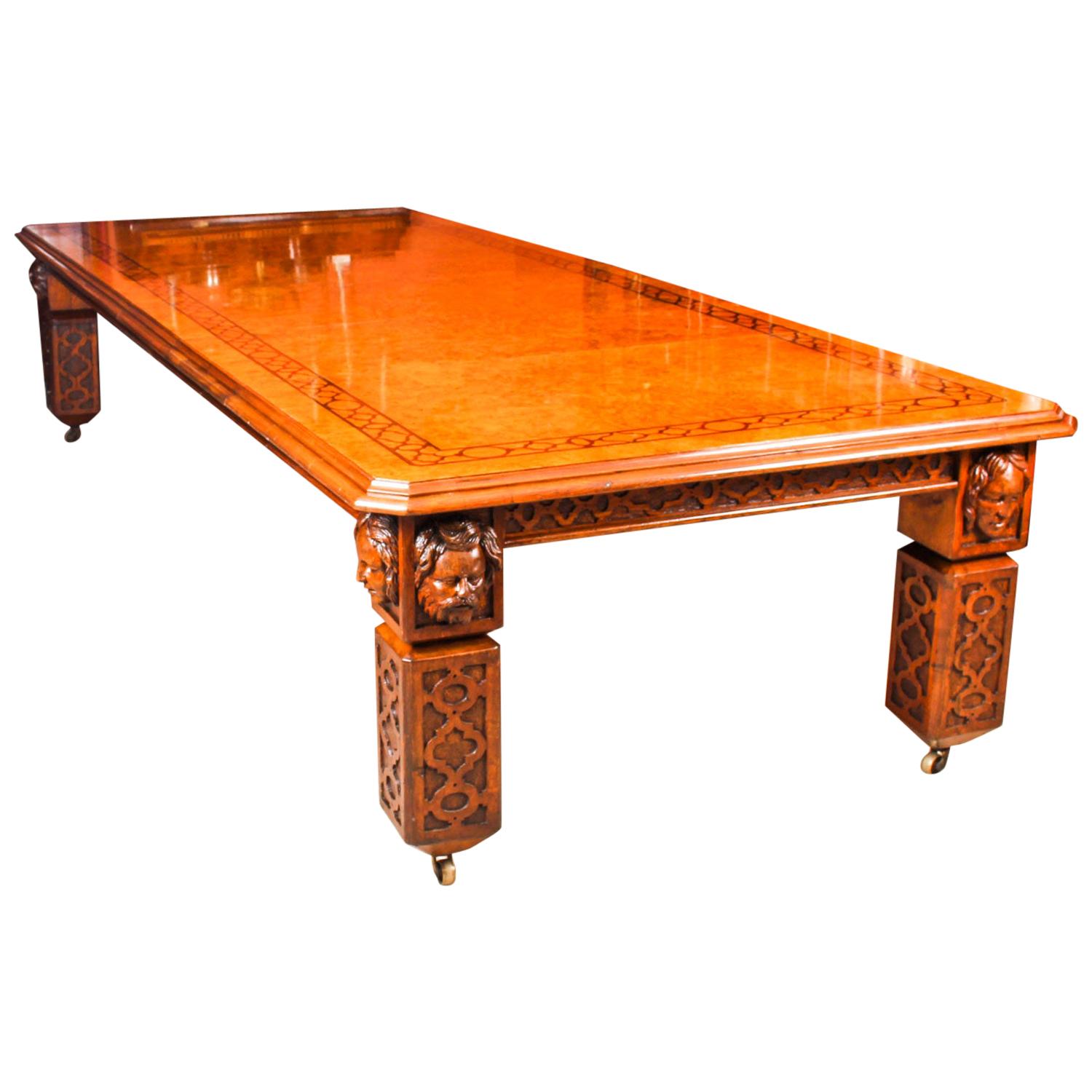 Ancienne table de salle à manger néo-élisabéthaine Pollard en chêne, 19ème siècle en vente