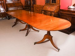 Antique 12ft George III Revival Dining Table & 12 chairs 19th Century