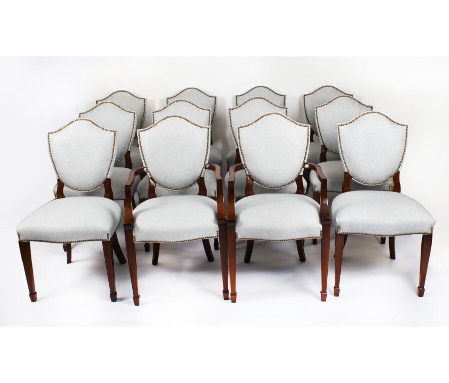 Antique 12ft Imperial Style Dining Table 19th &12 Chairs 20th Century 6