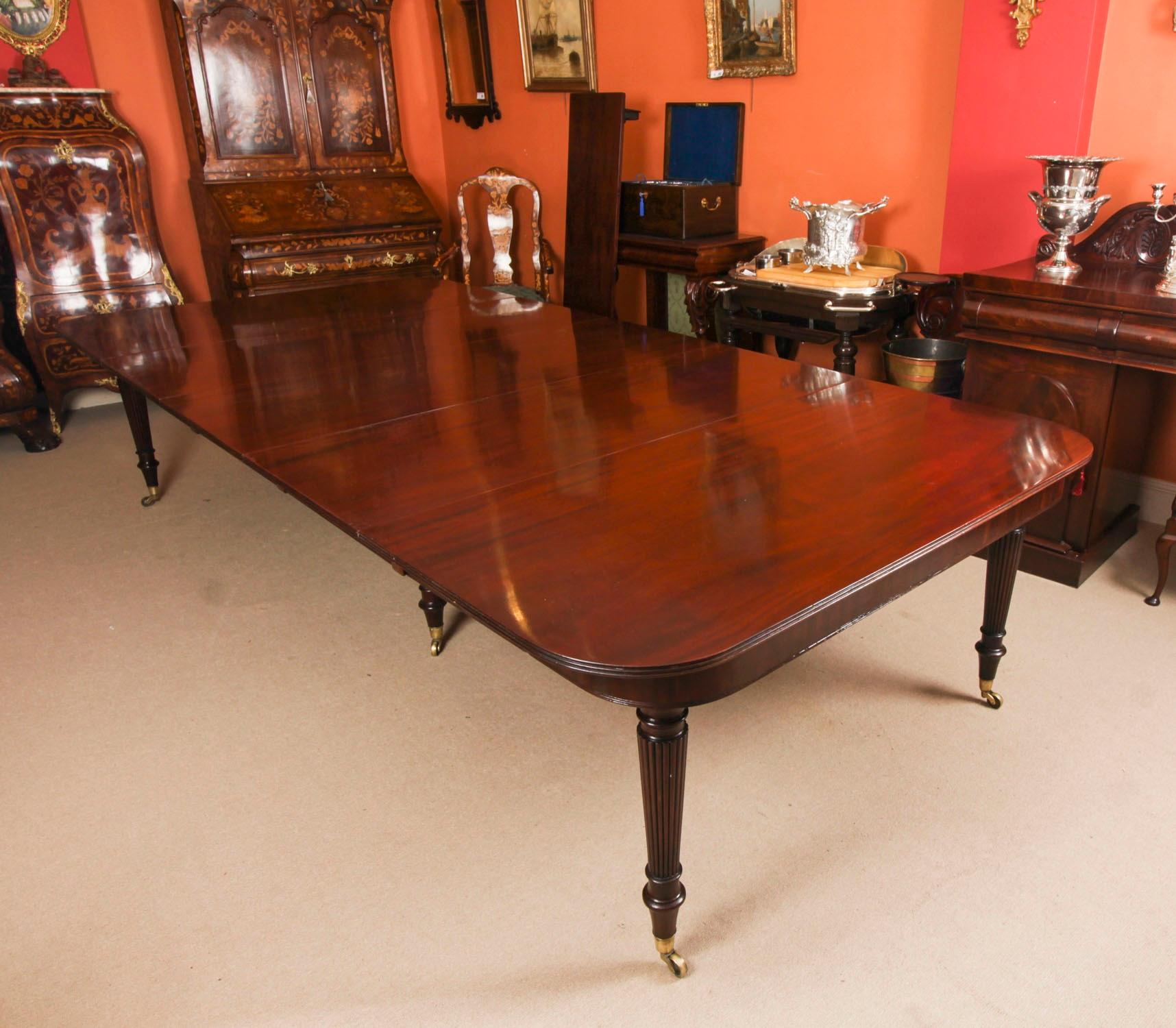 Antique 12ft Imperial Style Extending Dining Table 19th Century In Good Condition In London, GB