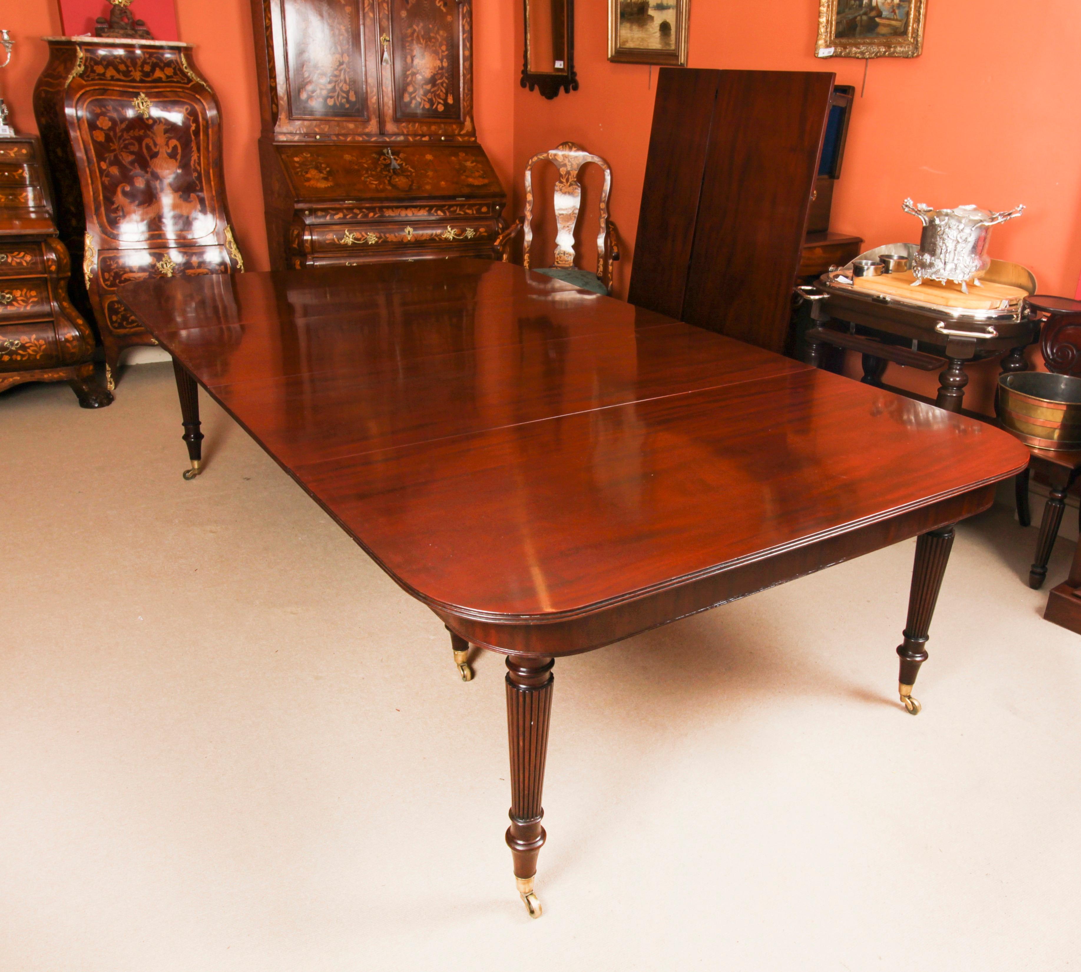 Early 19th Century Antique 12ft Imperial Style Extending Dining Table 19th Century
