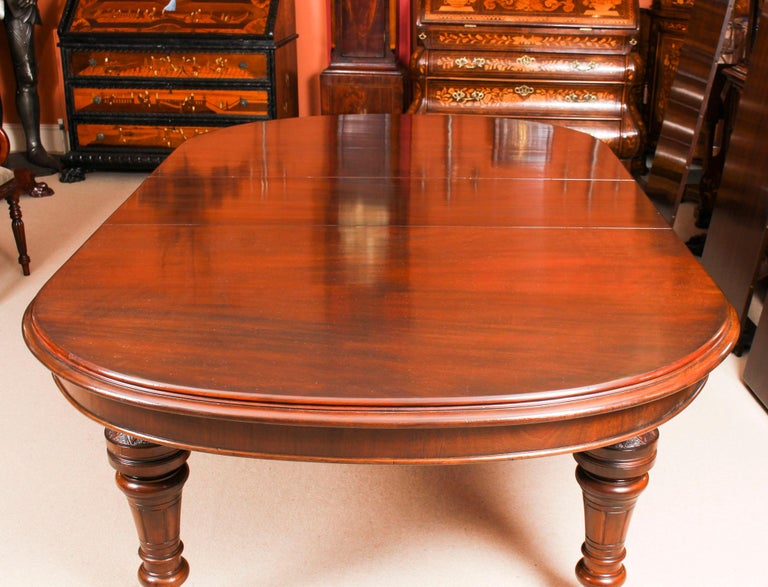 Antique Victorian D-End Mahogany Dining Table 19th Century ...