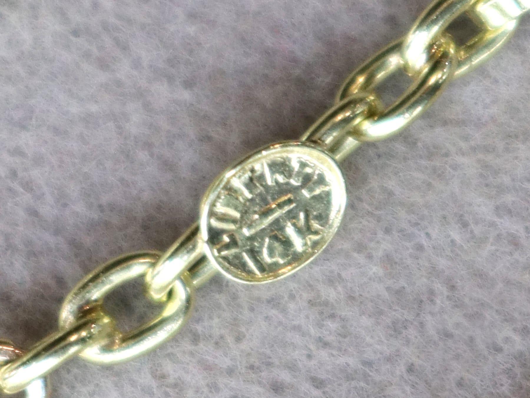 Antique 12k Yellow Gold Fetter Watch Chain by Liberty & Co Circa 1920 For Sale 7
