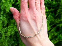 Liberty & Co Antique 12k Yellow Gold Fetter Watch Chain Circa 1920