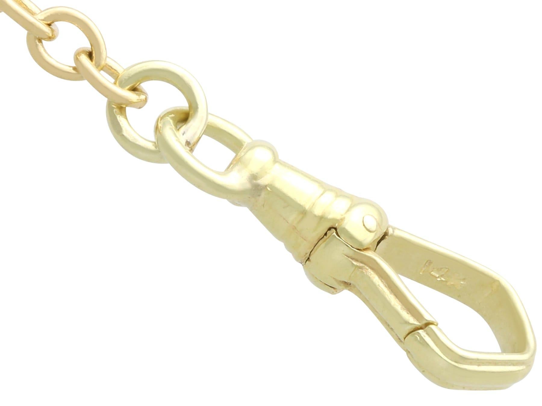 Antique 12k Yellow Gold Fetter Watch Chain by Liberty & Co Circa 1920 For Sale 1
