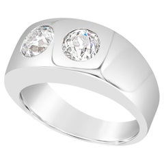 Antiker 1,30 Karat Diamant-Hochzeitsring mit Diamanten im alteuropäischen Schliff