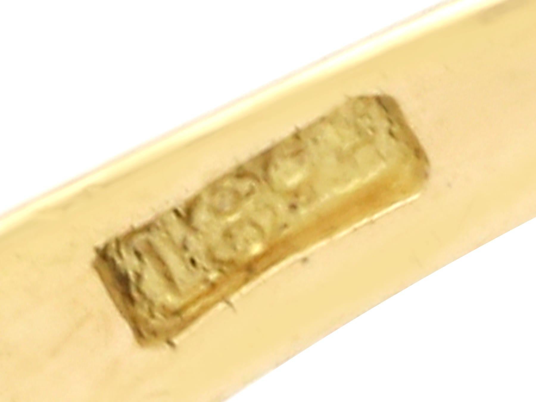 Antiker 1,30 Karat Saphir 1,08 Karat Diamant 18k Gelbgold Fünf-Stein-Ring  im Angebot 1