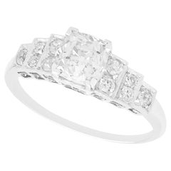 Antique 1.33 Carat Diamond and Platinum Engagement Ring