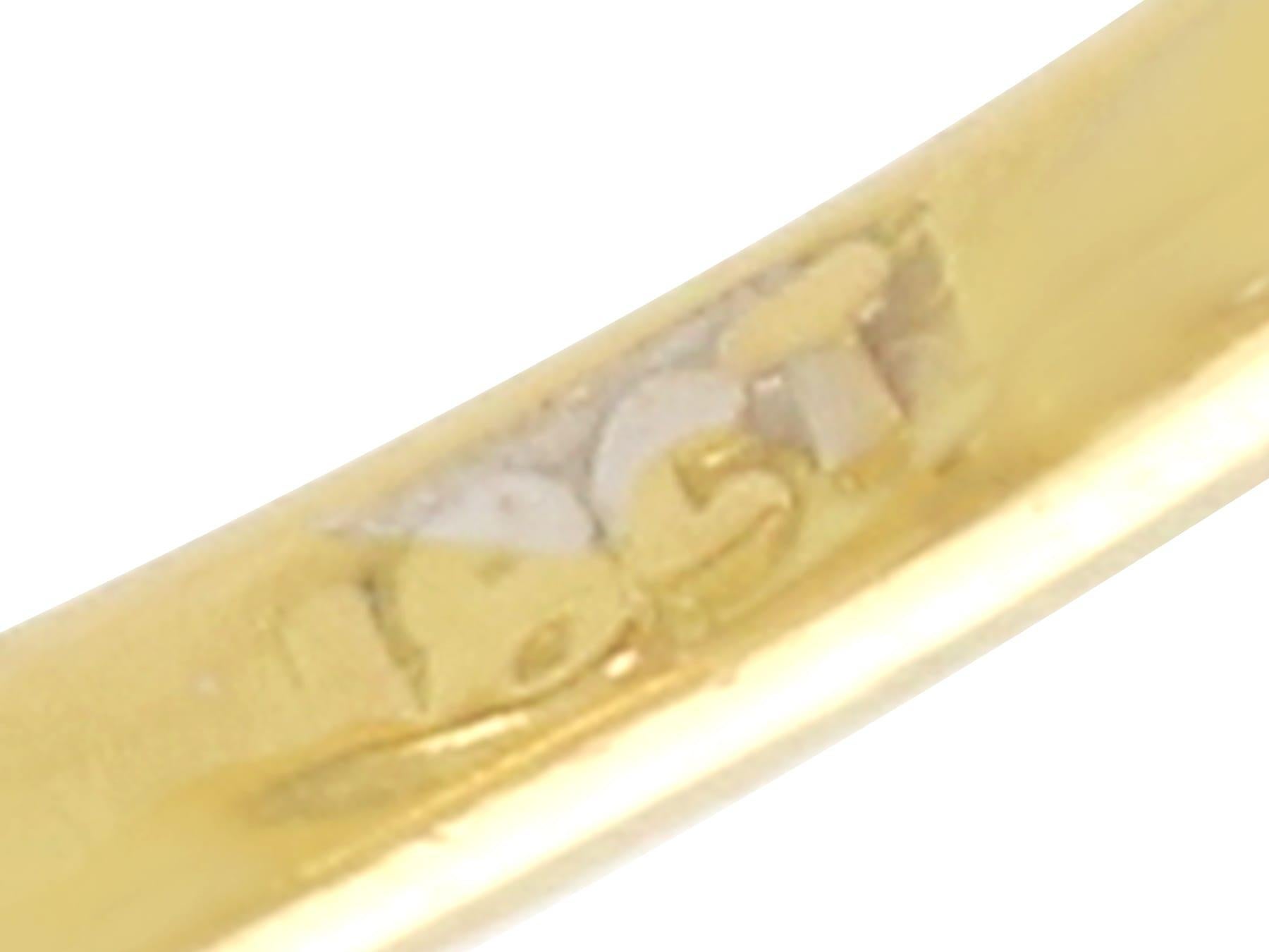 Anillo de cóctel antiguo de oro amarillo de 18 quilates y diamantes de 1,33 quilates Circa 1915 en venta 3