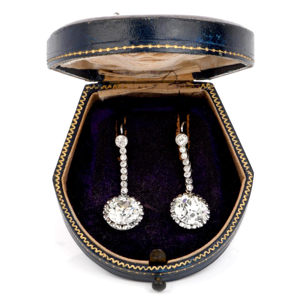 simple dangling diamond earrings