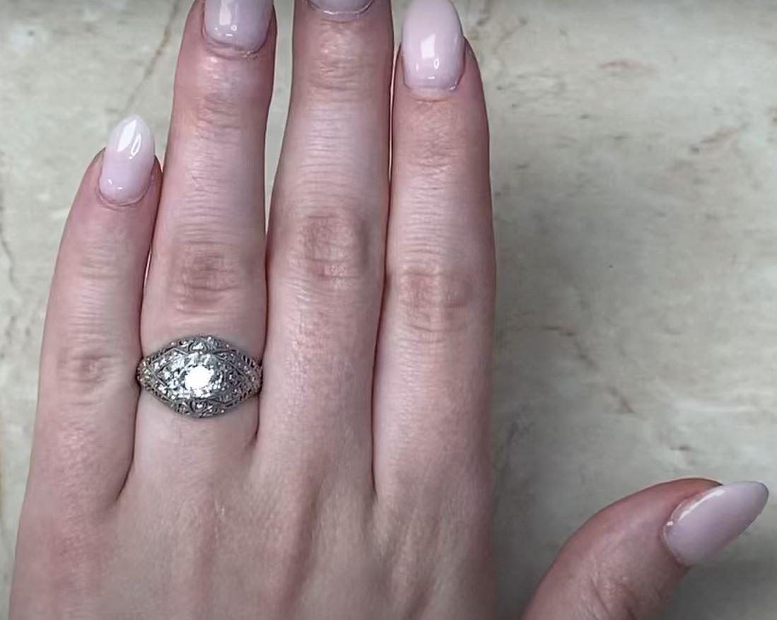 Antique 1.38ct Old Mine Cut Diamond Engagement Ring, VS1 Clarity, Platinum 4