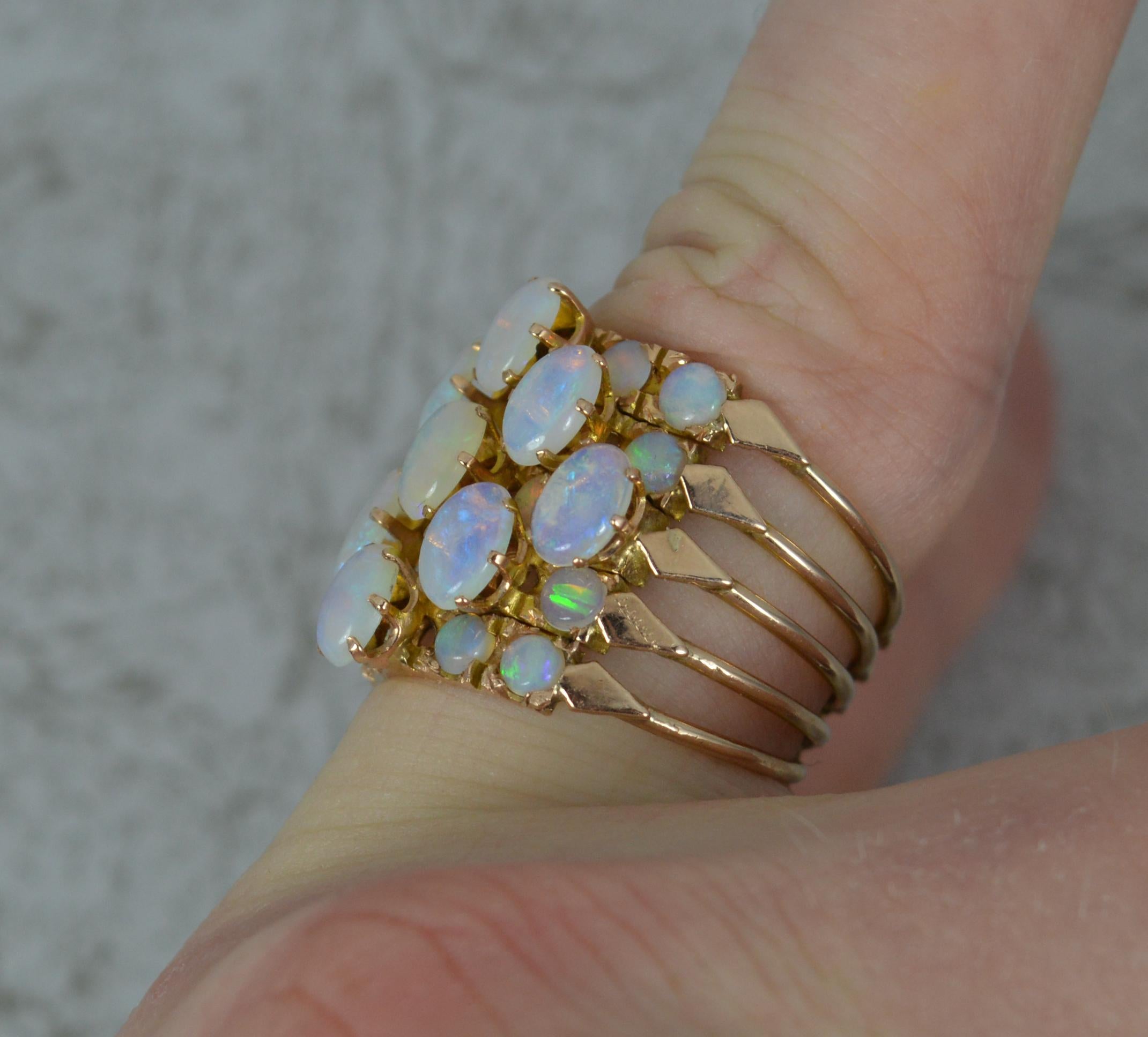 vintage opal cluster ring