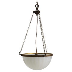 Antique 14 Inch Jefferson Moonstone Plafonnier