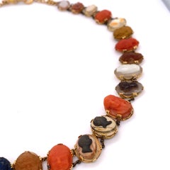 Antique 14 Karat Gold Intaglio Necklace