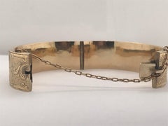 Antique 14 Karat Gold Child Sized Bangle Bracelet, circa 1880