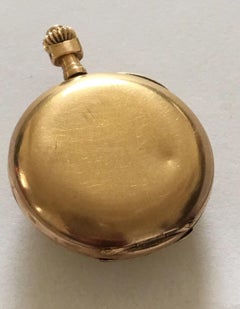 Antique 14 Karat Gold, Diamond and Saphire Fob Watch
