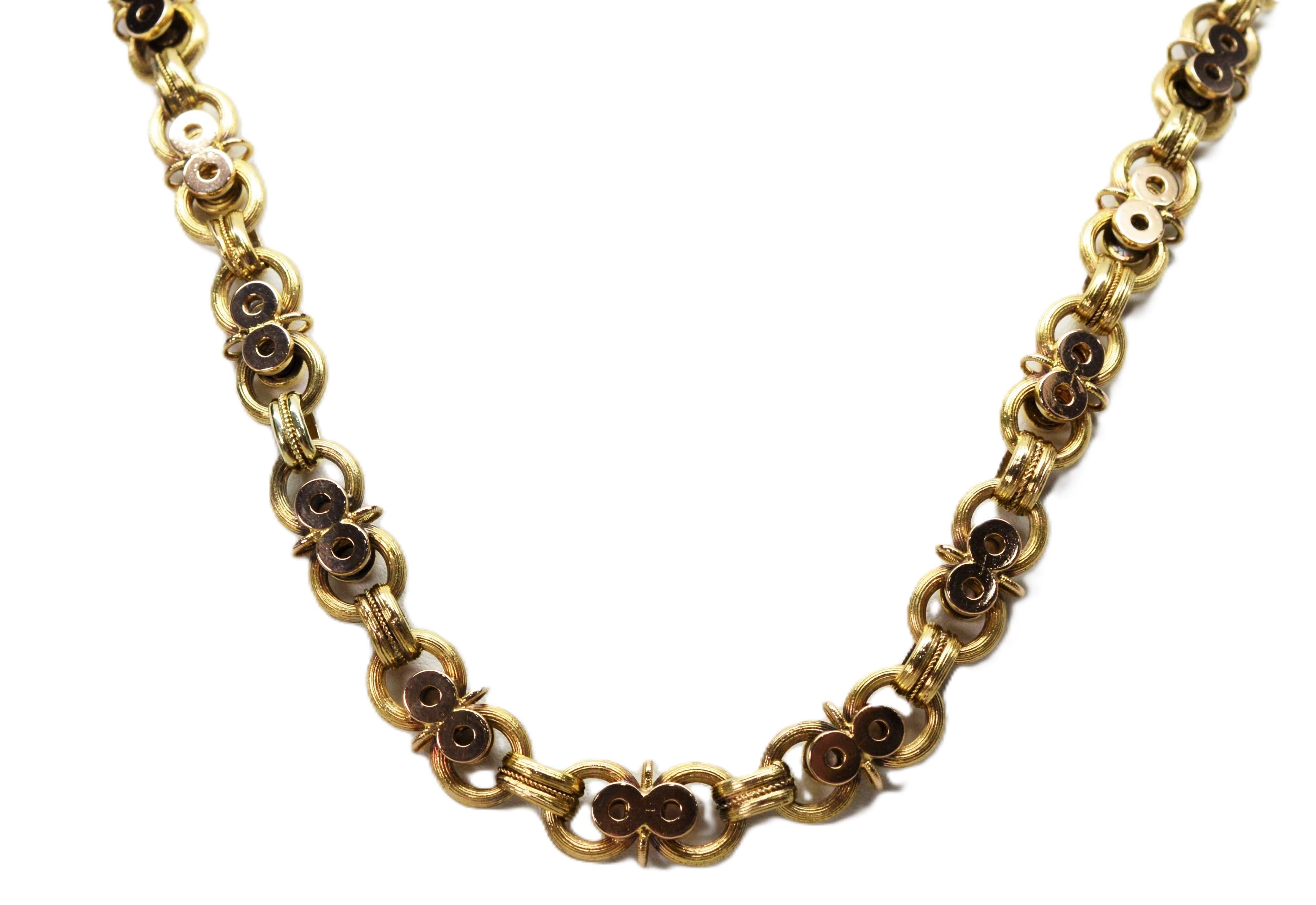 Collana in oro antico con ciondolo di ametista In condizioni buone in vendita a Mount Kisco, NY