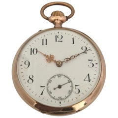 Antique 14 Karat Gold Hand winding Pocket Watch