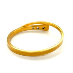 Antikes 14 Karat Gelbgold Diamant-Nagelkopf-Armband