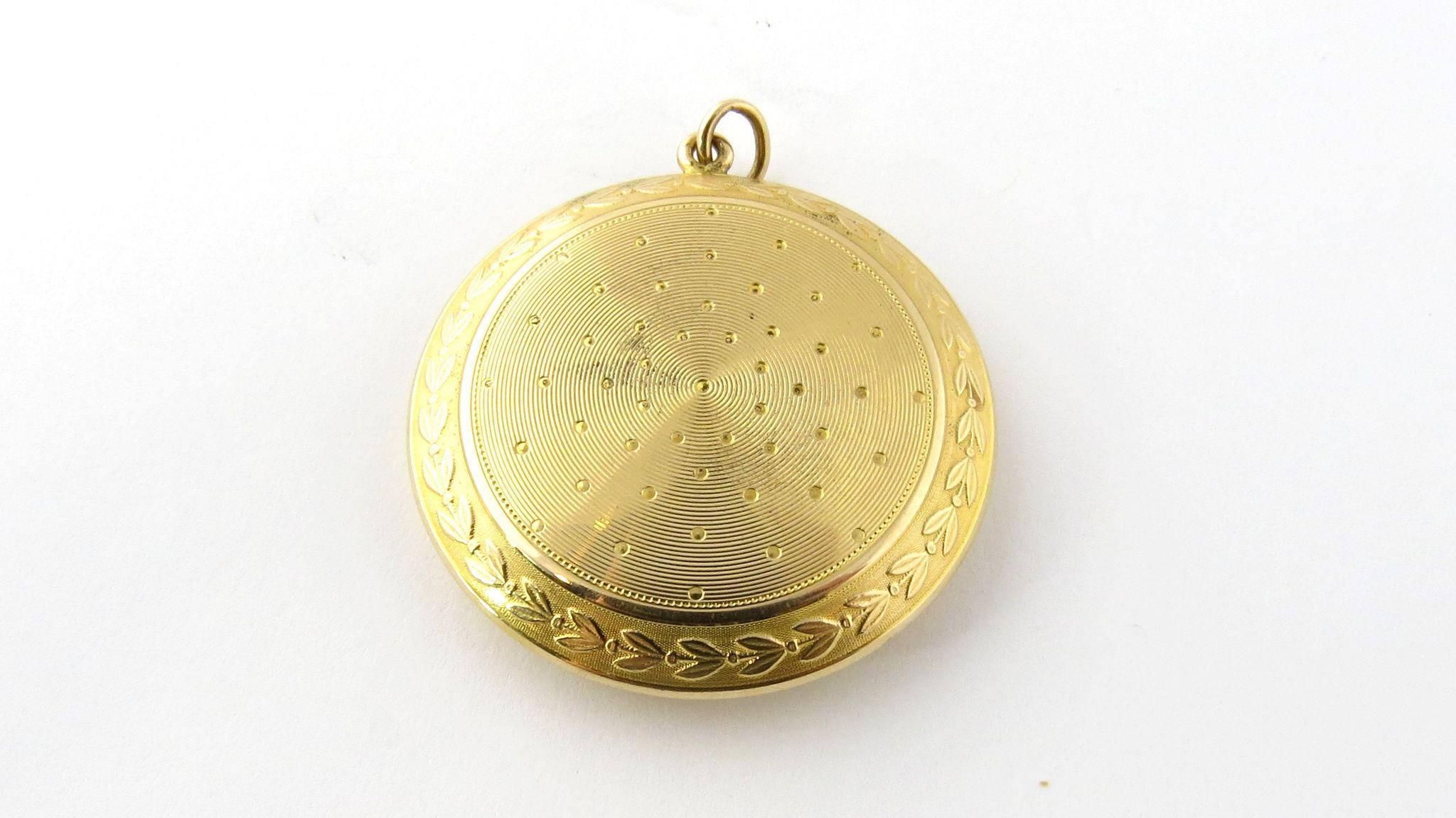 Women's Antique 14 Karat Yellow Gold Locket and Compact Snuff Box Pendant