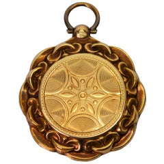 Antique 12 Karat Yellow Gold Locket Charm Pendant
