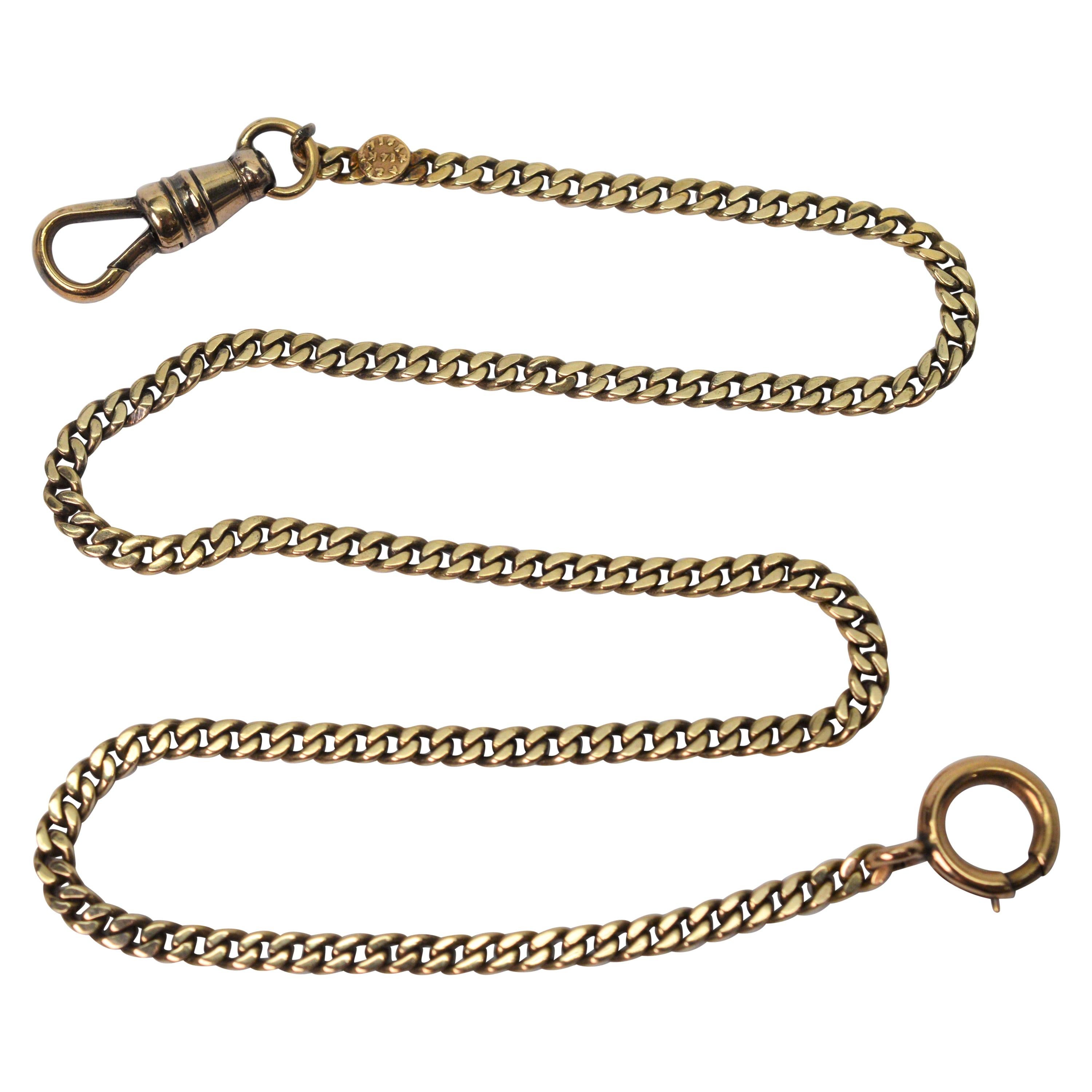 Antique 14 Karat Yellow Gold Watch Chain