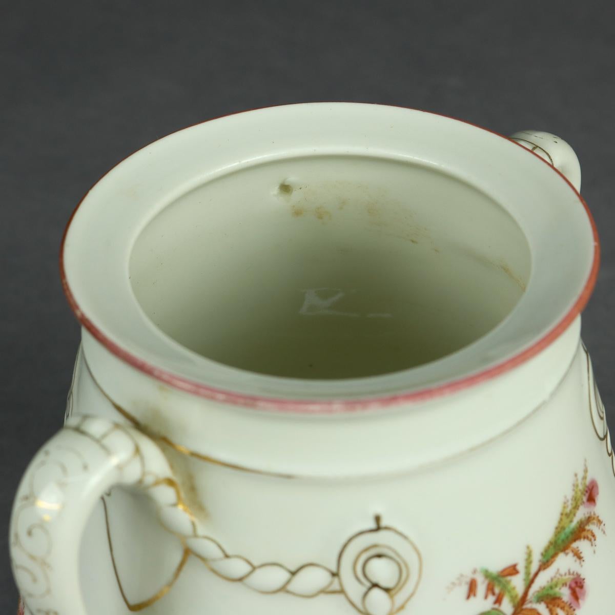 Antique 14-Piece French Limoges Hand Painted Porcelain Tea & Crumpet Set For Sale 8