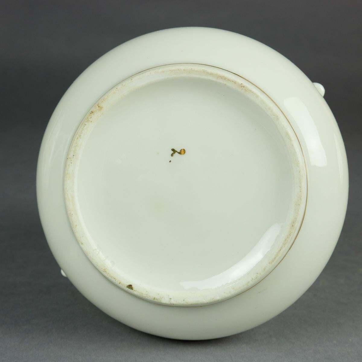 Antique 14-Piece French Limoges Hand Painted Porcelain Tea & Crumpet Set For Sale 9