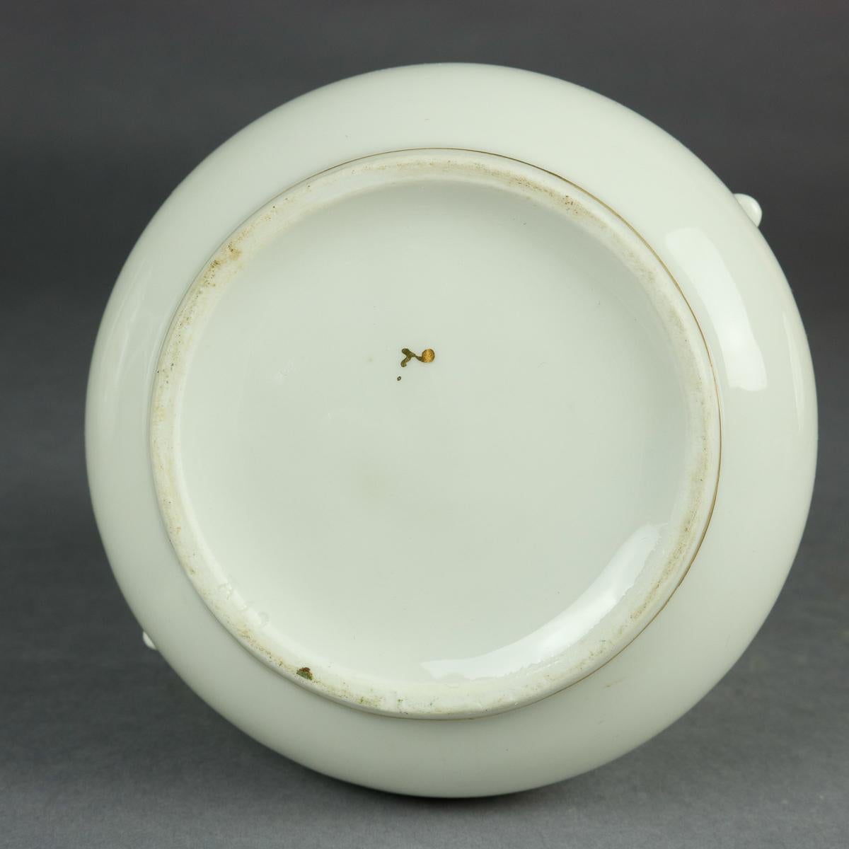 Antique 14-Piece French Limoges Hand Painted Porcelain Tea & Crumpet Set 9