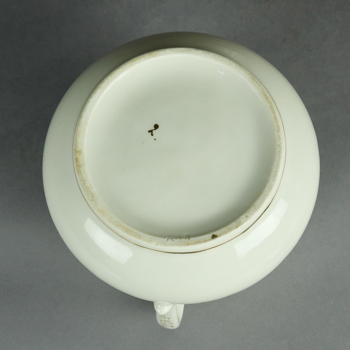 Antique 14-Piece French Limoges Hand Painted Porcelain Tea & Crumpet Set For Sale 4