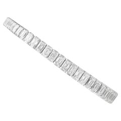 Antiguo brazalete de diamantes y platino de 14,05 quilates Circa 1925