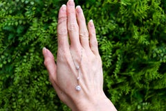 Antique 1.49 Carat Diamond and 18k White Gold Pendant Necklace Circa 1930