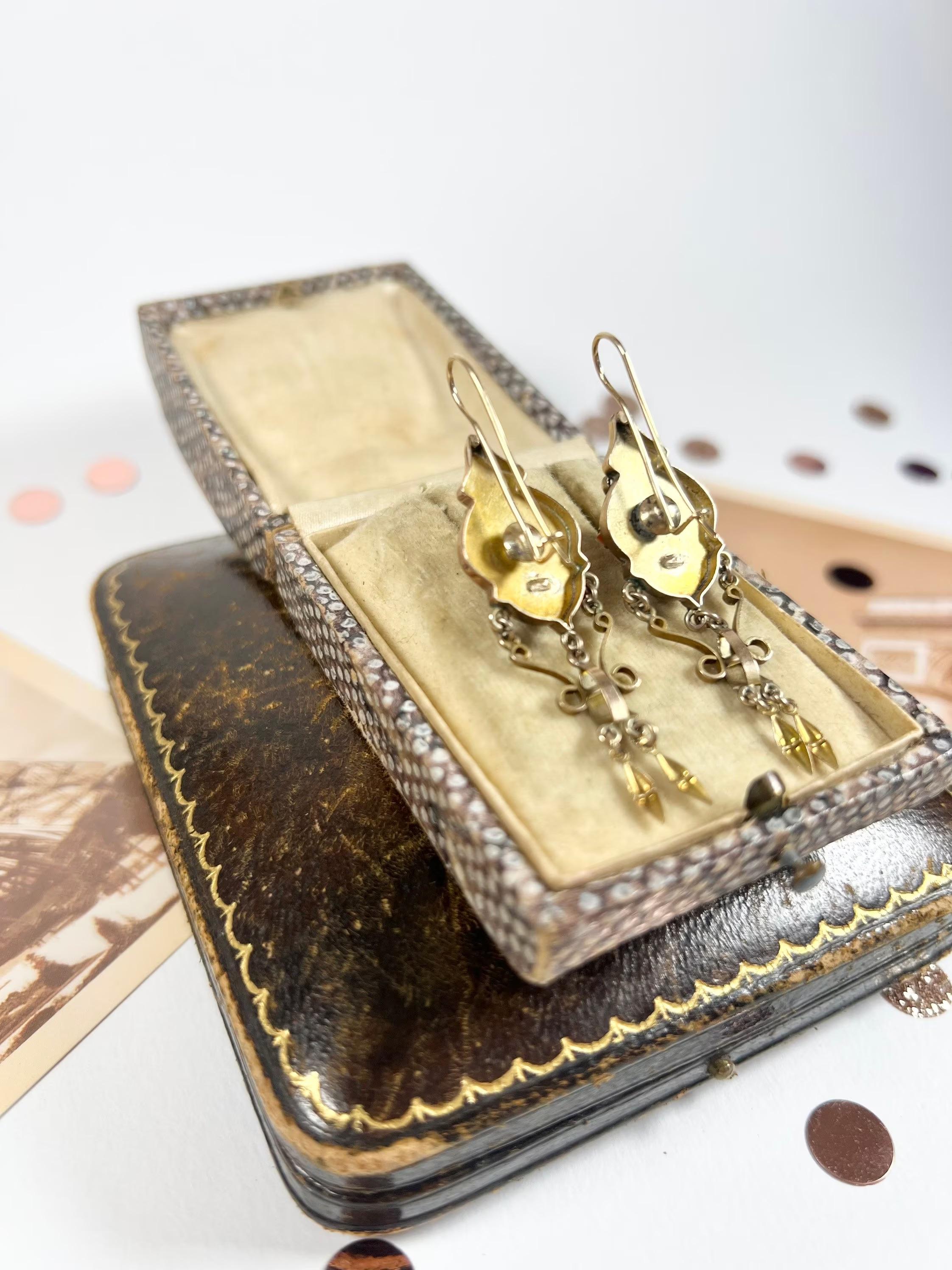 Antique 14ct Gold Edwardian Carved Sardonyx Cameo Earrings For Sale 4
