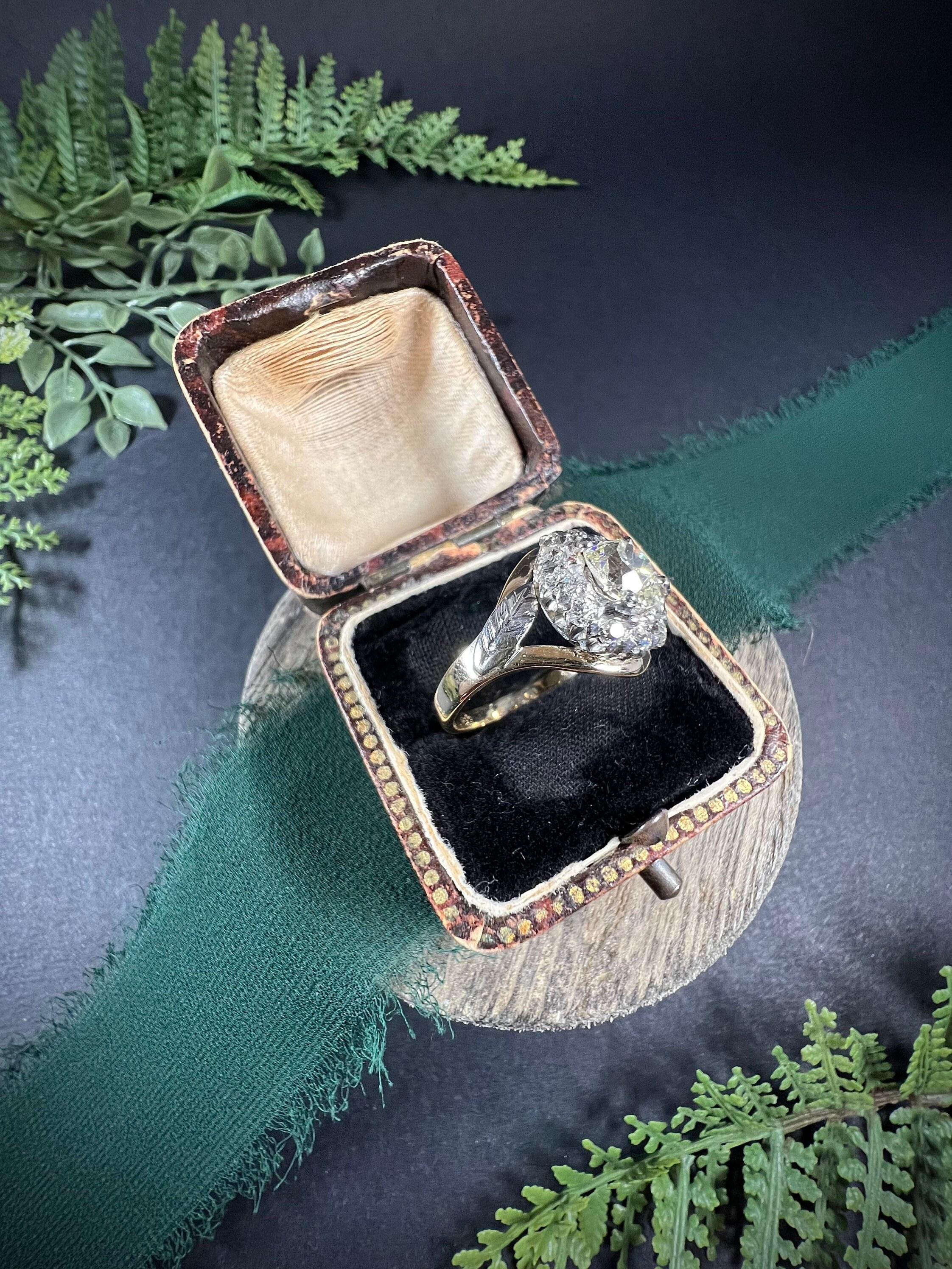 Antik 14ct zwei Farbe Gold viktorianischen Diamant-Cluster-Ring im Angebot 5