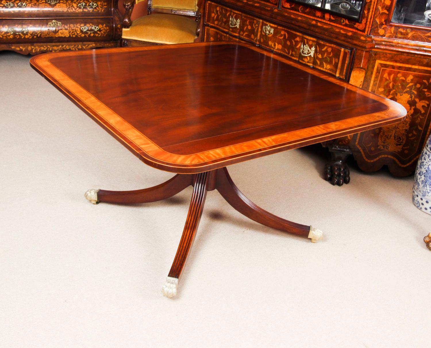 Mahogany Antique Regency Metamorphic Dining Table 19th Century and 14 Chairs