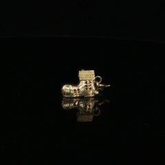 Antique 14K 2-Tone Gold "Old Woman Who Lived in a Shoe" Opening Charm 2.5g