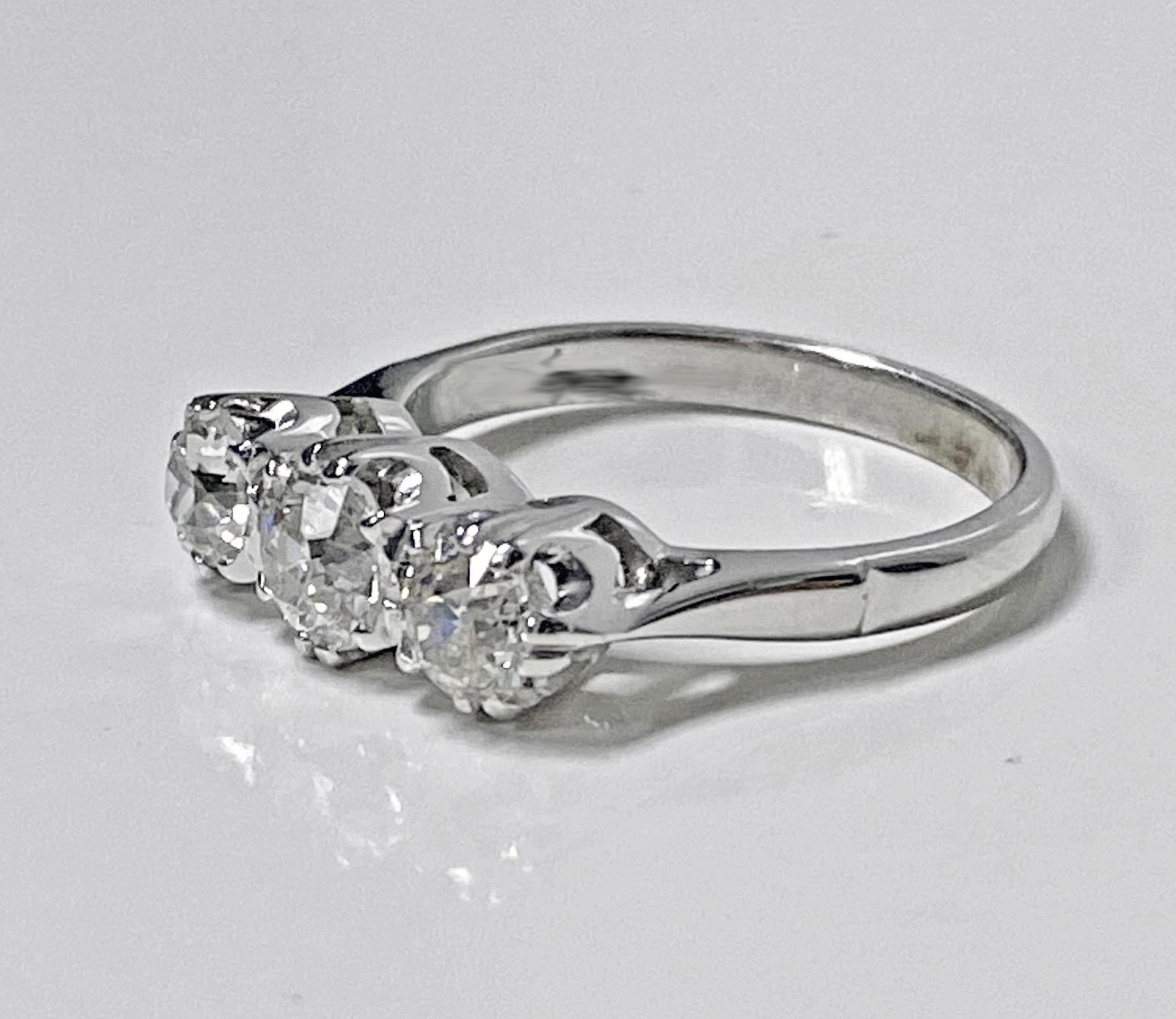 Taille vieille Europe Bague ancienne en diamants 14 carats, c. 1930