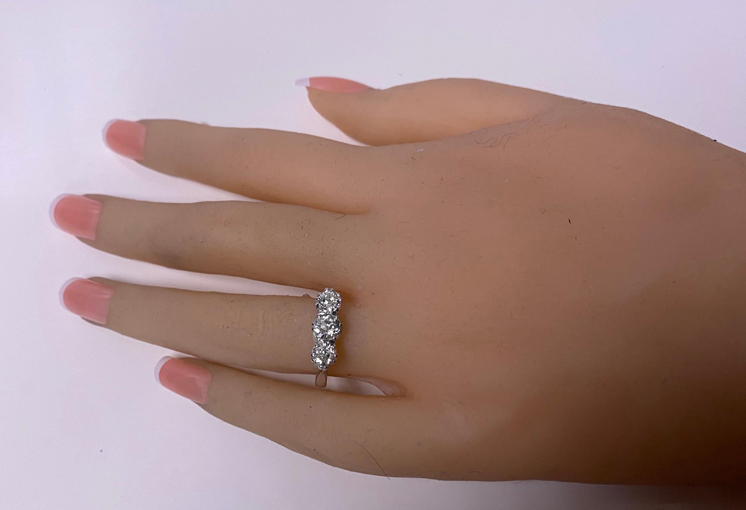  Bague ancienne en diamants 14 carats, c. 1930 Unisexe 
