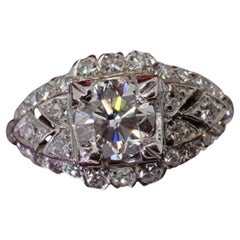 Antique 14k Gold 0.83 Ct Diamond Ring