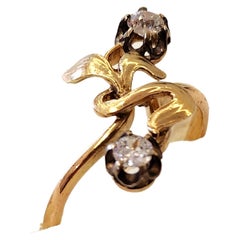 Antique Old Mine Cut Diamond Gold Ring