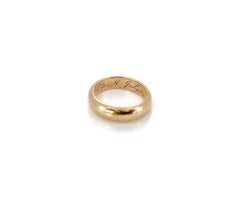 Antique 14K Gold Band, H. to M. July 14- 1909, Size 5.25