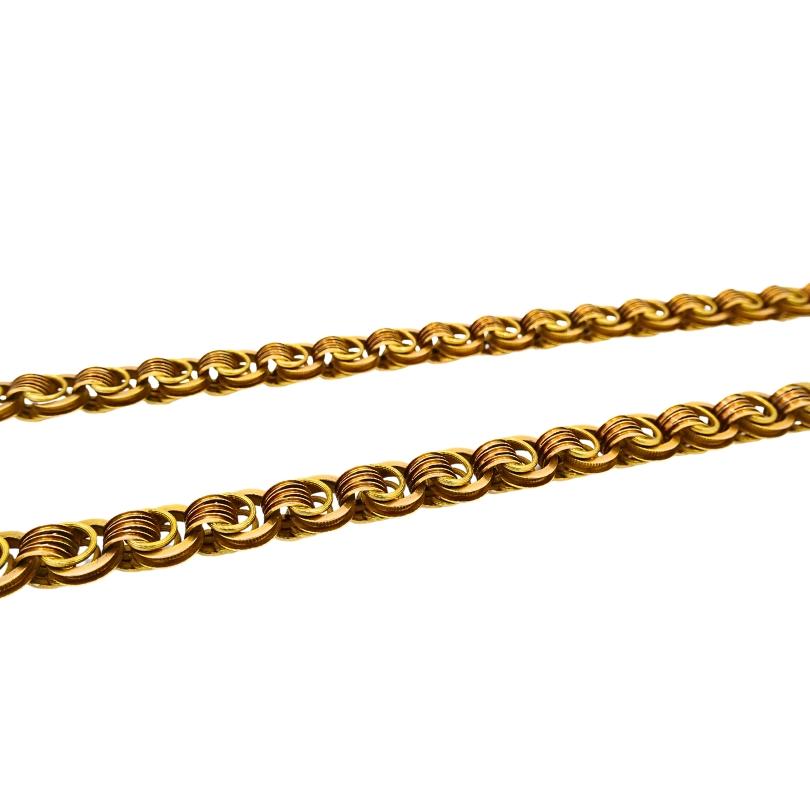 Antique 14k Gold Chain Necklace For Sale 1