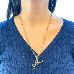 Antique 14k Gold Curb Link Necklace with Hook Clasp, Dated 1918