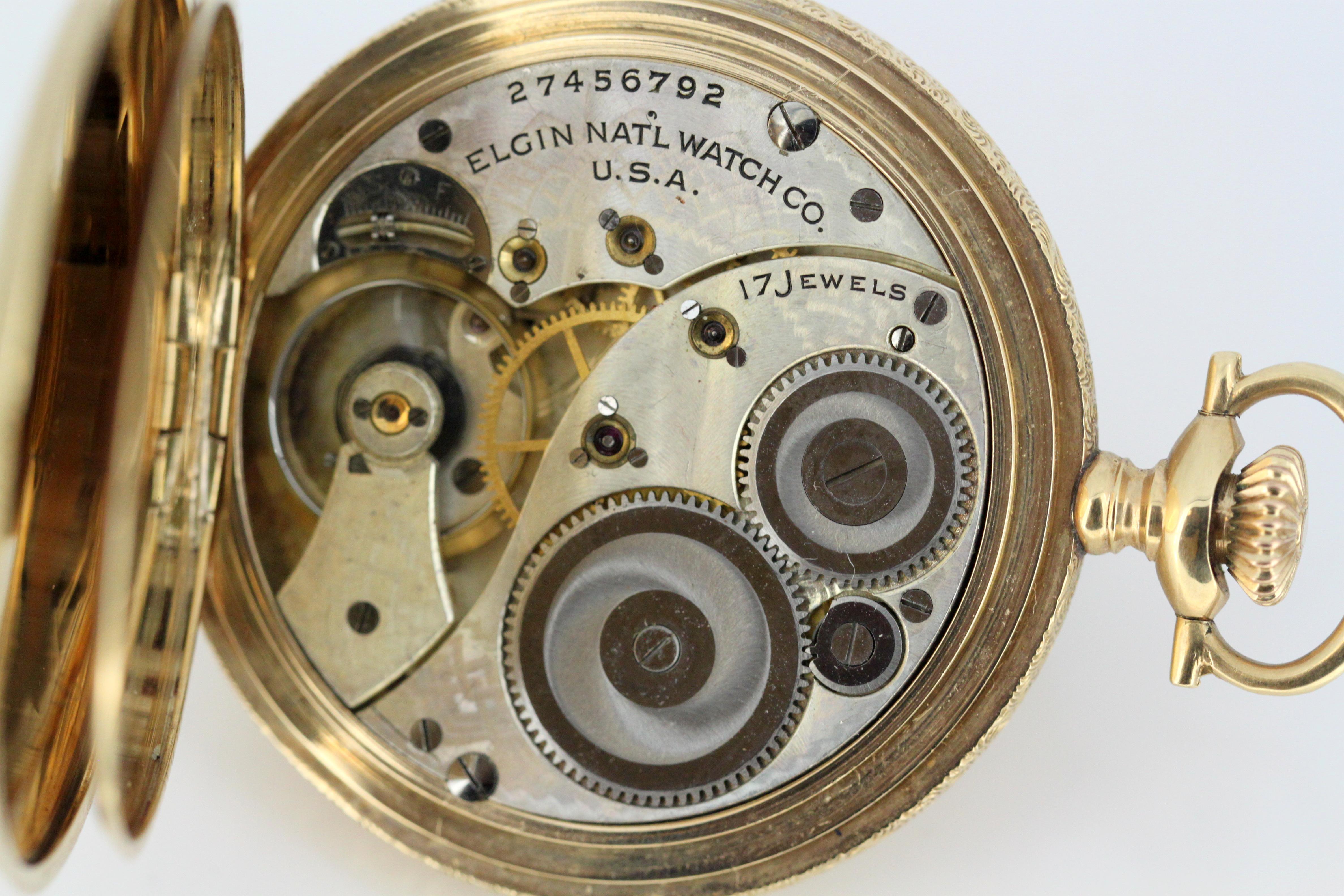 Antique 14 Karat Gold Elgin Pocket Watch, circa 1895 6