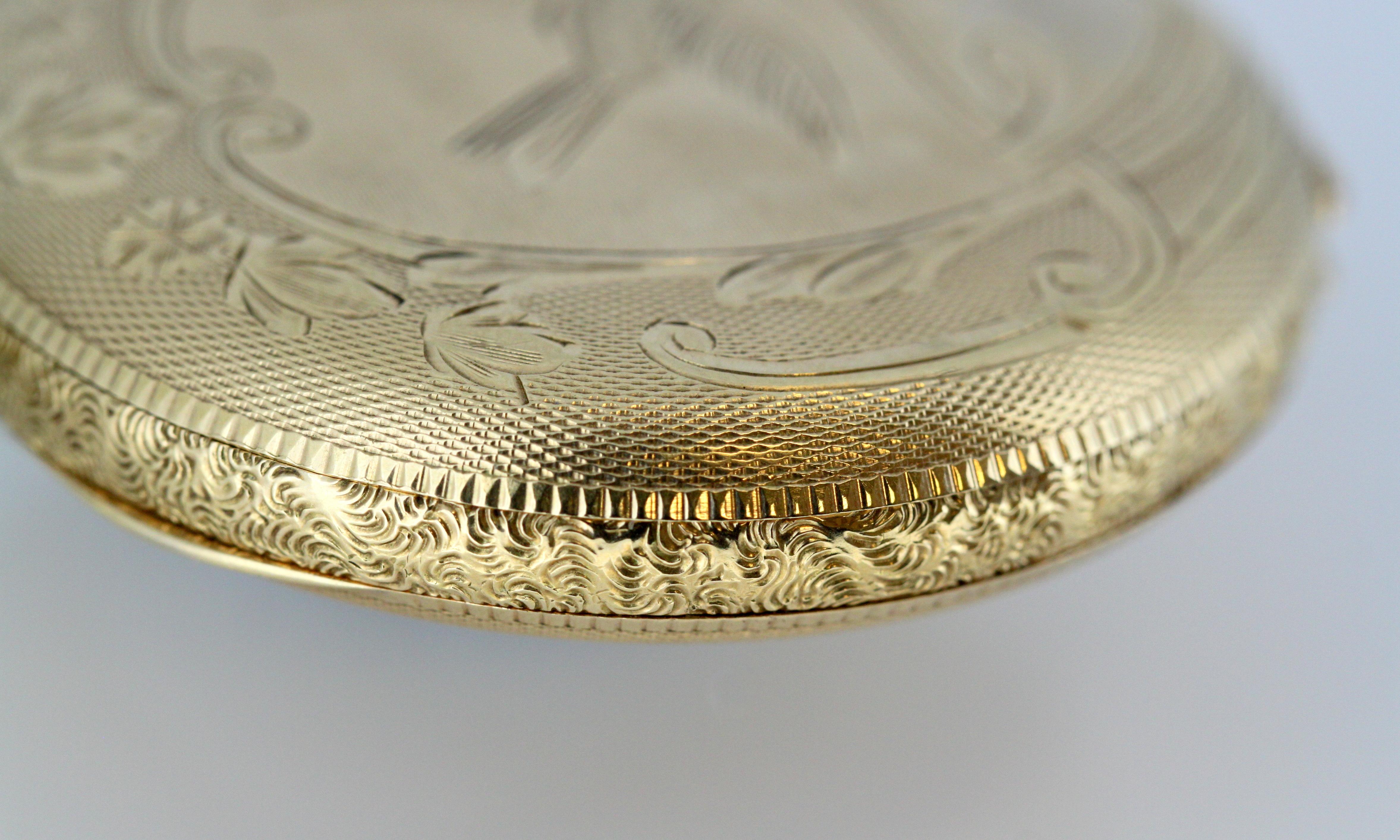 Women's or Men's Antique 14 Karat Gold Elgin Pocket Watch, circa 1895