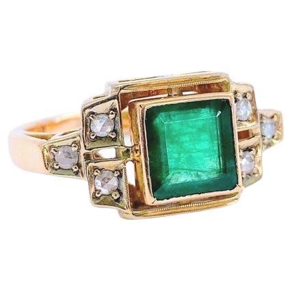 smaragd ring gold antik